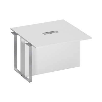 Секция стола для переговоров промежуточная белый премиум / белый премиум / белый премиум СП 110 БП БП БП ХР