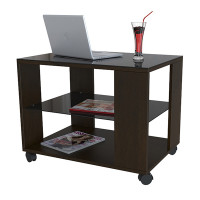 Стол журнальный BeautyStyle - 5 венге/стекло черное БС-5