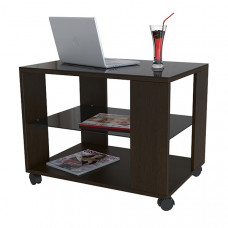 Стол журнальный BeautyStyle - 5 венге/стекло черное БС-5