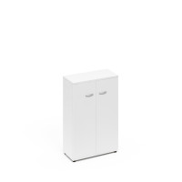 Шкаф средний закрытый белый премиум А4 9364 БП