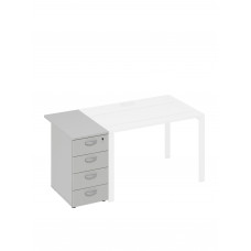 Тумба приставная 4-х ящичная с замком серый А4 9222 СЕ