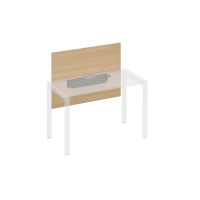 Экран настольный фронтальный большой для стола 120 с кабель-каналом натуральный дуб / металлокаркас антрацит А4 А 836 НД