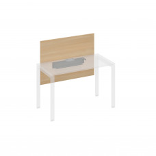 Экран настольный фронтальный большой для стола 120 с кабель-каналом натуральный дуб / металлокаркас антрацит А4 А 836 НД