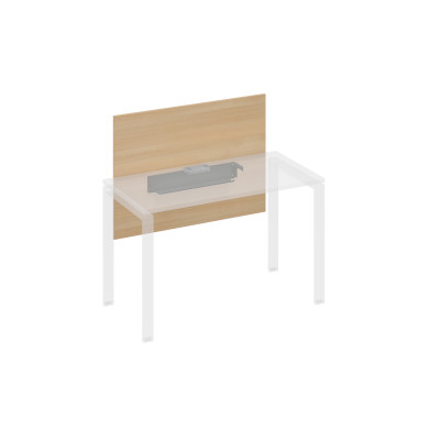 Экран настольный фронтальный большой для стола 120 с кабель-каналом натуральный дуб / металлокаркас антрацит А4 А 836 НД