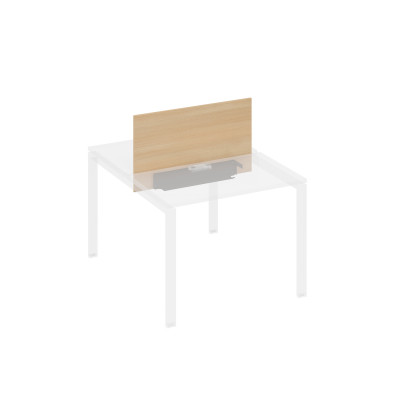 Экран настольный фронтальный для стола 100 с двумя кабель-каналами натуральный дуб / металлокаркас антрацит А4 А 845 НД