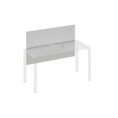 Экран настольный фронтальный большой для стола 140 с кабель-каналом серый / металлокаркас серый А4 С 837 СЕ