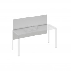 Экран настольный фронтальный большой для стола 160 с кабель-каналом серый / металлокаркас серый А4 С 838 СЕ