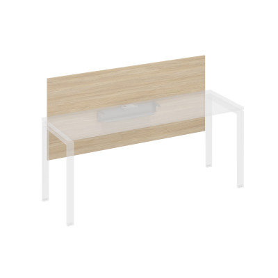 Экран настольный фронтальный большой для стола 180 с кабель-каналом дуб скандинавский / металлокаркас серый А4 С 839 ДК