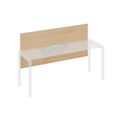 Экран настольный фронтальный большой для стола 180 с кабель-каналом натуральный дуб / металлокаркас серый А4 С 839 НД