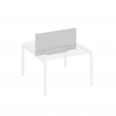 Экран настольный фронтальный для стола 120 с двумя кабель-каналами серый / металлокаркас серый А4 С 846 СЕ