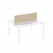 Экран настольный фронтальный для стола 140 с двумя кабель-каналами дуб скандинавский / металлокаркас серый А4 С 847 ДК