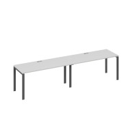 Рабочая станция (2х160) с металлокаркасом UNO серый / металлокаркас антрацит А4 А1 015-2 СЕ