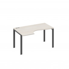 Стол "Классика" левый на металлокаркасе UNO эргономичный дуб / металлокаркас антрацит А4 А1 043 ДШ