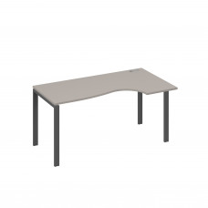 Стол на металлокаркасе UNO "Классика" эргономичный правый мокко премиум / металлокаркас антрацит А4 А1 046 МП