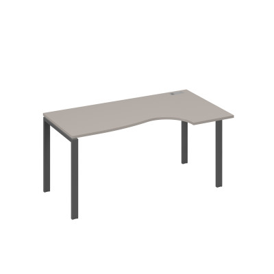 Стол на металлокаркасе UNO "Классика" эргономичный правый мокко премиум / металлокаркас антрацит А4 А1 046 МП