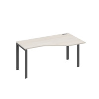 Стол "Техно" на металлокаркасе UNO эргономичный правый дуб / металлокаркас антрацит А4 А1 056 ДШ