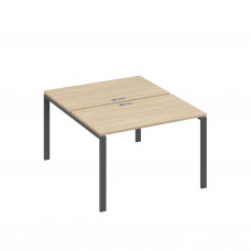 Рабочая станция на металлокаркасе UNO (2х120) дуб скандинавский / металлокаркас антрацит А4 А1 173 ДК
