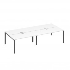 Рабочая станция на металлокаркасе UNO (4х160) белый премиум / металлокаркас антрацит А4 А1 175-2 БП