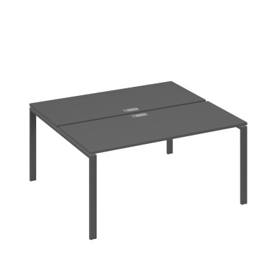 Рабочая станция на металлокаркасе UNO (2х160) антрацит премиум / металлокаркас антрацит А4 А1 175 АР