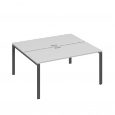 Рабочая станция на металлокаркасе UNO (2х160) серый / металлокаркас антрацит А4 А1 175 СЕ