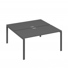 Рабочая станция опоры UNO столы 2х160 антрацит премиум / металлокаркас антрацит А4 А1 178 АР