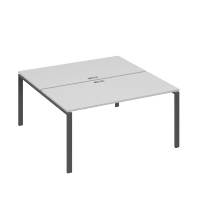 Рабочая станция опоры UNO столы 2х160 серый / металлокаркас антрацит А4 А1 178 СЕ