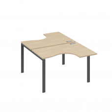 Рабочая станция опоры UNO столы (2х120) Классика дуб скандинавский / металлокаркас антрацит А4 А1 180 ДК