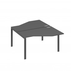 Рабочая станция (2х140) со столами Техно на каркасе UNO антрацит премиум / металлокаркас антрацит А4 А1 187 АР
