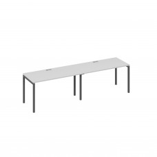 Рабочая станция на металлокаркасе DUE (2х140) серый / металлокаркас антрацит А4 А2 014-2 СЕ