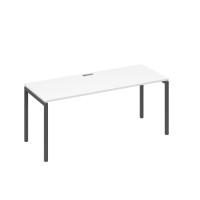 Стол письменный на металлокаркасе DUE белый премиум / металлокаркас антрацит А4 А2 016 БП