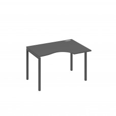 Стол эргономичный на металлокаркасе DUE правый "Классика" антрацит премиум / металлокаркас антрацит А4 А2 042 АР