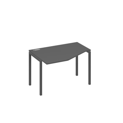 Стол "Техно" эргономичный на металлокаркасе DUE левый антрацит премиум / металлокаркас антрацит А4 А2 051 АР