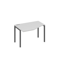 Стол "Техно" эргономичный на металлокаркасе DUE левый серый / металлокаркас антрацит А4 А2 051 СЕ