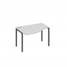 Стол "Техно" эргономичный на металлокаркасе DUE левый серый / металлокаркас антрацит А4 А2 051 СЕ