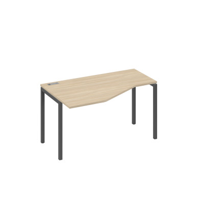 Стол левый "Техно"на металлокаркасе DUE эргономичный дуб скандинавский / металлокаркас антрацит А4 А2 053 ДК
