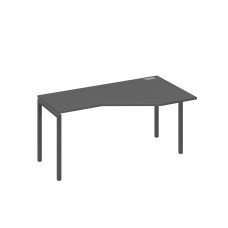 Стол "Техно" на каркасе DUE эргономичный правый антрацит премиум / металлокаркас антрацит А4 А2 056 АР