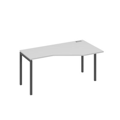 Стол "Техно" на каркасе DUE эргономичный правый серый / металлокаркас антрацит А4 А2 056 СЕ