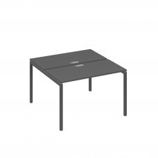 Рабочая станция с опорами DUE (2х120) антрацит премиум / металлокаркас антрацит А4 А2 170 АР