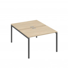 Рабочая станция (2х120) на каркасе DUE дуб скандинавский / металлокаркас антрацит А4 А2 176 ДК