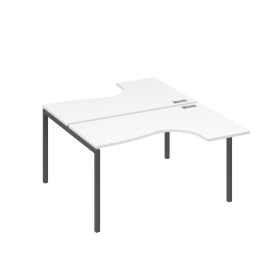 Станция каркас DUE столы (2х140) Классика белый премиум / металлокаркас антрацит А4 А2 181 БП