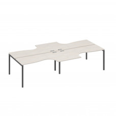 Рабочая станция со столами DUE (4х160) Классика дуб / металлокаркас антрацит А4 А2 182-2 ДШ