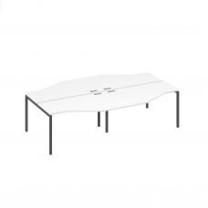 Рабочая станция опоры DUE столы (4х140) Техно белый премиум / металлокаркас антрацит А4 А2 187-2 БП