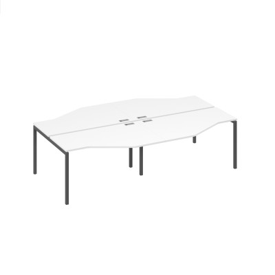 Рабочая станция опоры DUE столы (4х140) Техно белый премиум / металлокаркас антрацит А4 А2 187-2 БП