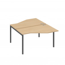 Рабочая станция (2х140) со столами Техно каркас DUE натуральный дуб / металлокаркас антрацит А4 А2 187 НД