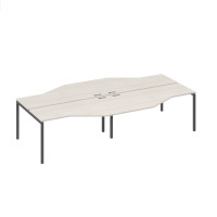 Рабочая станция столы Техно (4х160) каркас DUE дуб / металлокаркас антрацит А4 А2 188-2 ДШ