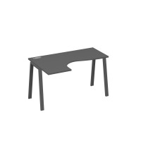 Стол эргономичный "Классика" на металлокаркасе TRE левый антрацит премиум / металлокаркас антрацит А4 А3 033 АР