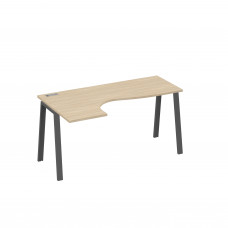 Стол "Классика" каркас TRE эргономичный левый дуб скандинавский / металлокаркас антрацит А4 А3 035 ДК