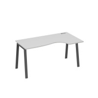 Стол эргономичный правый "Классика" на металлокаркасе TRE серый / металлокаркас антрацит А4 А3 046 СЕ