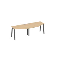 Рабочая станция столы (2х120) Техно каркас TRE натуральный дуб / металлокаркас антрацит А4 А3 051-2 НД