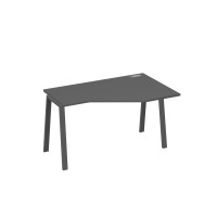 Стол эргономичный правый "Техно" на металлокаркасе TRE антрацит премиум / металлокаркас антрацит А4 А3 054 АР